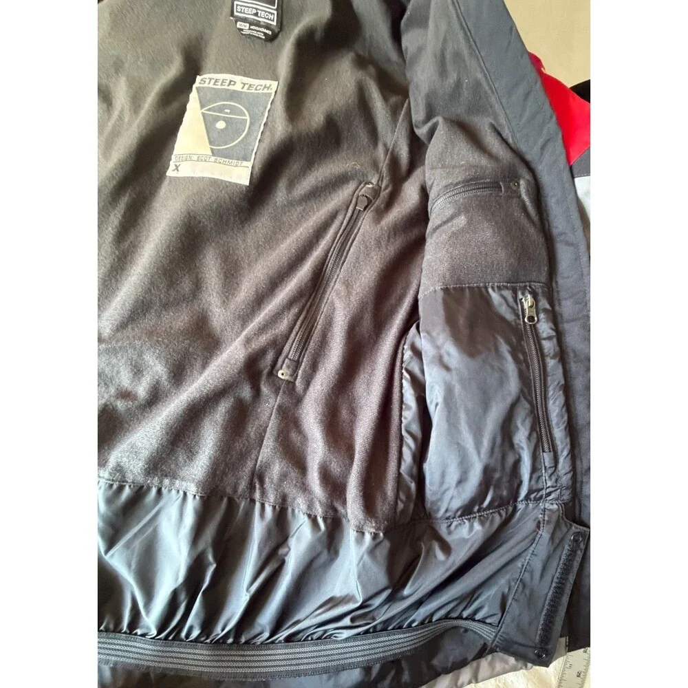 The North Face Steep Tech Scot Schmidt Jacket Men's M Black Red Gray Ski Vintage